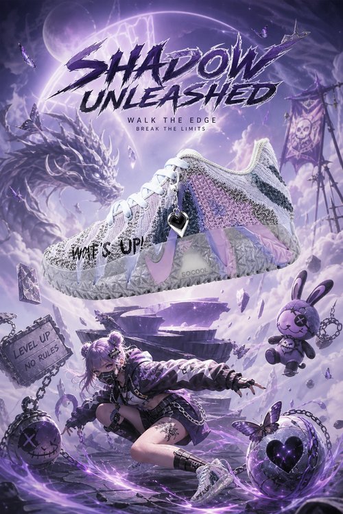 Nike Ja 3 Custom Basketball Shoes – Shadow Unleashed Dark Edgy Anime Street Design, Futuristic ZoomX Performance Sneakers