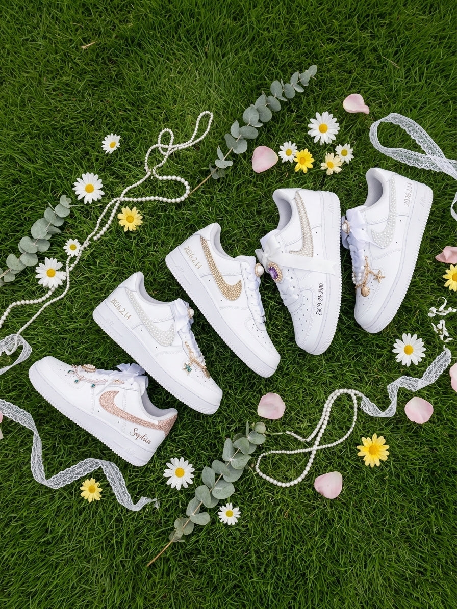 Custom Wedding Sneakers for Groom, Personalized Bridal Shoes, Custom Wedding Shoes