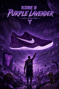 Custom Kobe Basketball Shoes – Purple Lavender Inspired Design, Personalized Handmade Sneakers for Basketball Fans