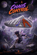 Nike Ja 3 Custom Basketball Shoes, Chaos Control Edition with Futuristic Purple Orange Warrior Design