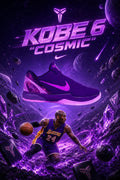 Custom Kobe 6 Basketball Shoes – Cosmic Purple Galaxy Themed, Performance Zoom Athletic Sneakers