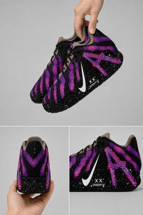 Nike Ja 3 Custom Basketball Shoes Pink Black "Twelve" Inspired Design, Performance Sneakers for Basketball Players