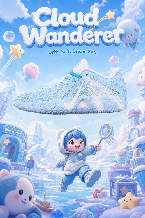 Nike Ja 3 Custom Basketball Shoes – Cloud Wanderer Soft Sky Dream Design, Futuristic ZoomX Performance Sneakers