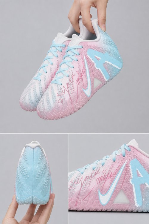 Nike Ja 3 Custom Basketball Shoes, Dreamy Magic Pink Blue Edition with Fantasy Inspired Design