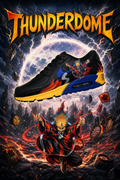 Hand‑Painted Nike Air Max 90‑Black Blue Yellow Red Flame Oriental Warrior Character Custom Air Cushion Sneakers