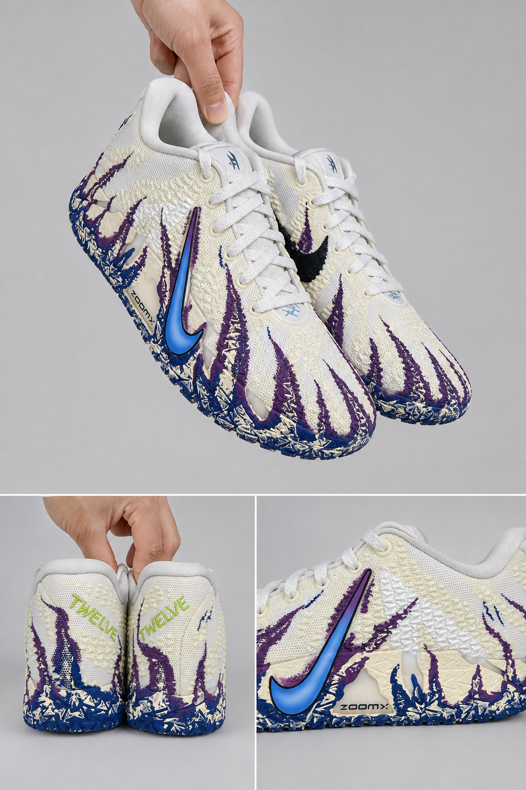 Nike Ja 3 Custom Basketball Shoes, Cosmic Purple Edition with Galaxy Inspired Performance Design