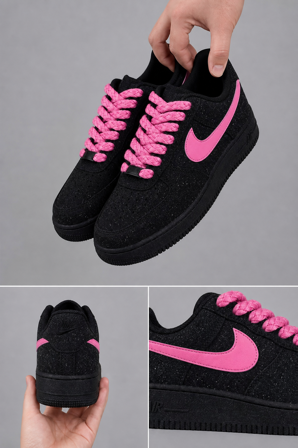 Hand-Crafted Rework Cosmic Galaxy Sneakers with Pink Shadow Design, Custom Streetwear Shoes