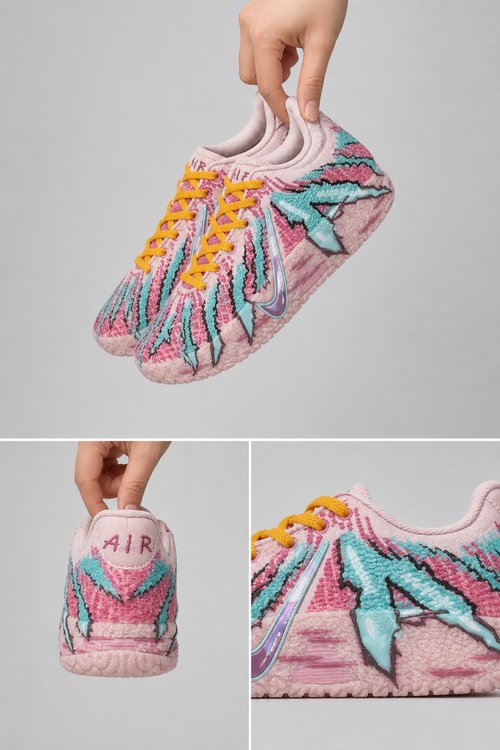 Nike Ja 3 Custom Basketball Shoes – Pink Frost Lightning Design, Unique ZoomX Performance Sneakers