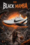 Custom Kobe Basketball Shoes – Black Mamba Orange Venom Design, Legendary Performance Sneakers