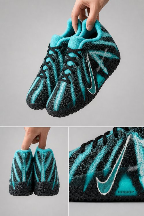 Custom Nike Ja 3 Basketball Shoes | Strike Beyond Limits Teal Black Futuristic Hand‑Painted Men's Sports Sneakers