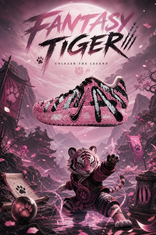 Nike Ja 3 Custom Basketball Shoes – Fantasy Tiger Pink Black Design, Wild Animal Inspired Performance Sneakers