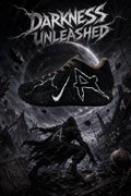 Nike Ja 3 Custom Basketball Shoes, Darkness Unleashed Black Edition with Dark Cosmic Warrior Design
