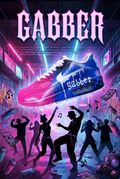 Hand Painted Nike Air Max Sneakers, Custom Neon Rave Streetwear Shoes with Lightning Graffiti Design