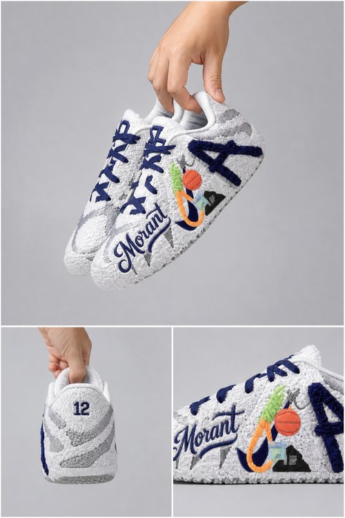 Nike Ja 3 Custom Basketball Shoes, Morant 12 Edition with Memphis Basketball Inspired Streetwear Design