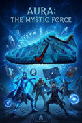 Custom Nike Ja 3 Basketball Shoes, Hand Painted Aura Mystic Force Design with Blue Energy Fantasy Artwork