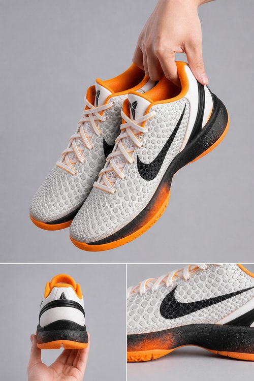 Custom Kobe Basketball Shoes – Black Mamba Orange Venom Design, Legendary Performance Sneakers