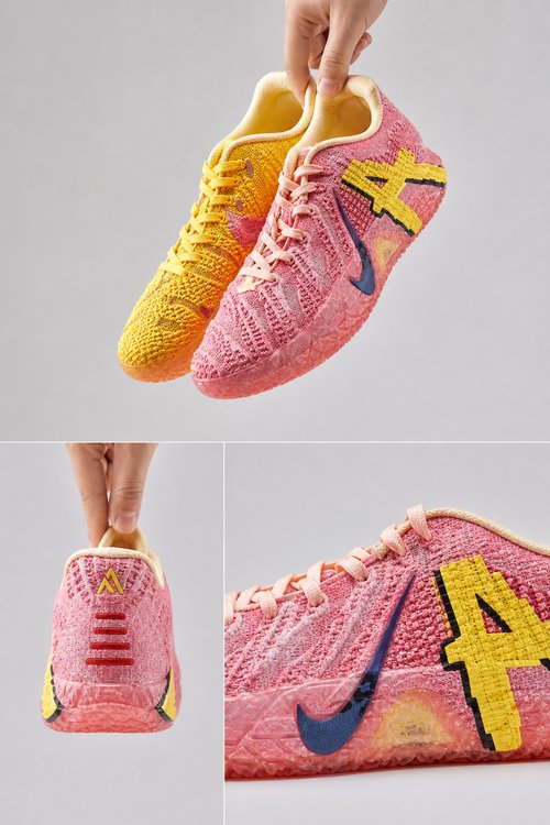 Nike Ja 3 Custom Basketball Shoes – Kirby Pink Puff Power Cute Game Character Design, Futuristic ZoomX Performance Sneakers