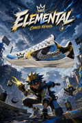 Custom Kobe Basketball Shoes – Black Mamba Inspired Design, Blue Yellow Chaos Artwork, Handmade Personalized Sneakers