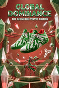 Custom Nike Ja 3 Basketball Shoes, Hand Painted Global Dominance Velvet Design with Green Crystal Artwork