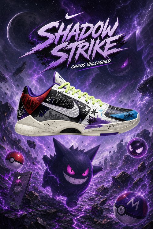 Custom Kobe Basketball Shoes – Shadow Strike Purple Chaos Design, Anime Inspired Performance Sneakers