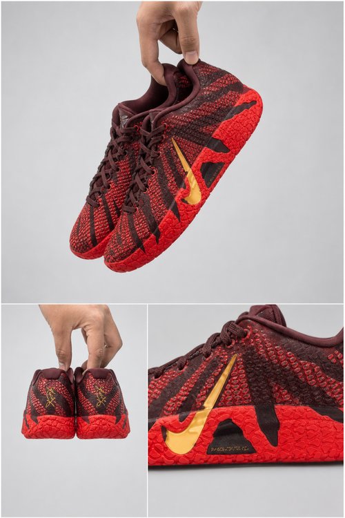 Nike Ja 3 Custom Basketball Shoes – Dragon Fury Red Black Design, Fire Dragon Inspired Performance Sneakers