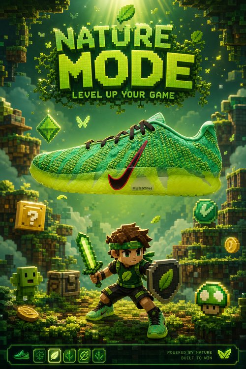 Nike Ja 3 Custom Basketball Shoes – Nature Mode Pixel Game Design, Futuristic ZoomX Performance Sneakers